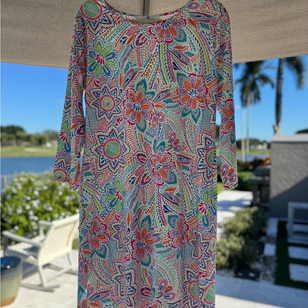 Colorful Floral Long Sleeve Dress